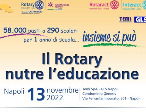 Il 13 novembre il Rotary Distretto 2101 impegnato per il progetto nazionale  “Il Rotary nutre l’educazione”