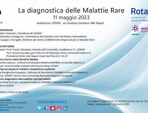 “La diagnostica delle malattie rare” – Convegno rotariano l’11 maggio alle ore 15.00 presso Auditorium CEINGE